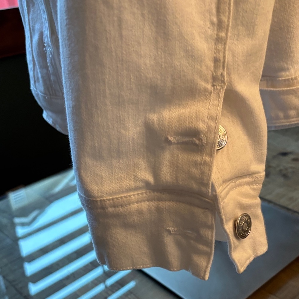 Chico's women's White Denim Jacket - Picture 10 of 14